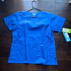 Landau blue scrub top